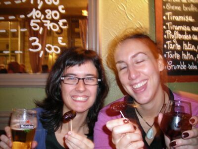 Cena con Naroa en restaurante de París