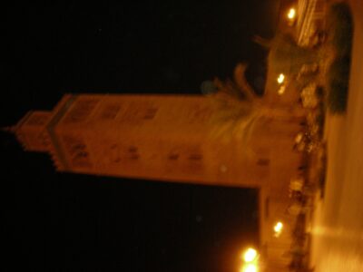Plaza Jemaa el-Fna de Marrakech, de noche