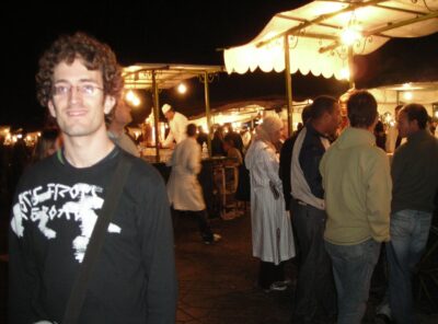 Plaza Jemaa el-Fna de Marrakech, de noche