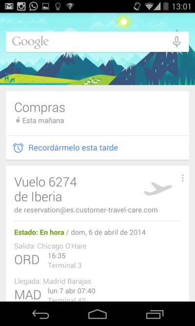 Vuelta SF-Chicago-Madrid, 6 abr 2014