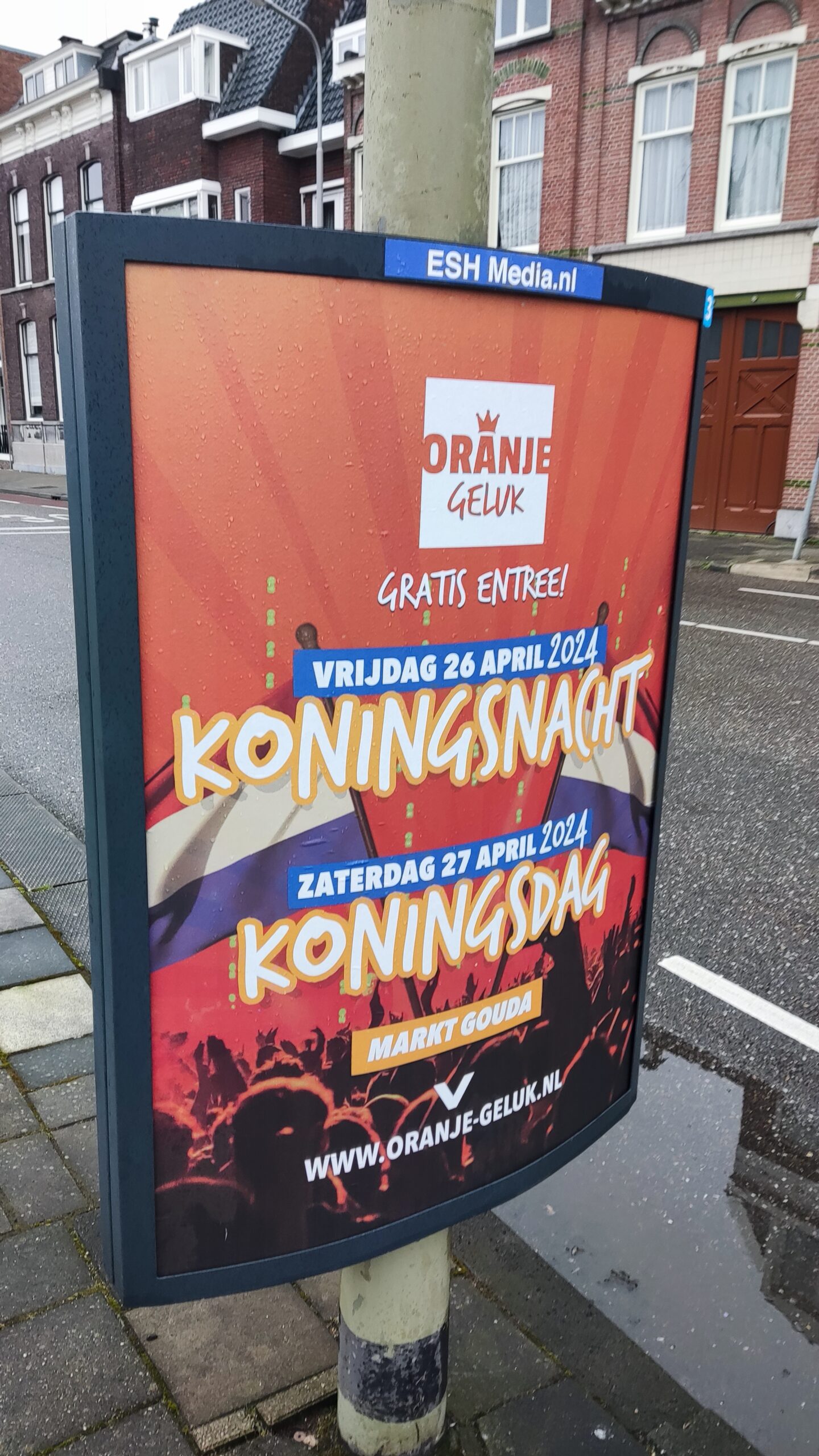 Cartel Koningsnacht 26/Koningsdag 27 abril 2024 — Markt Gouda