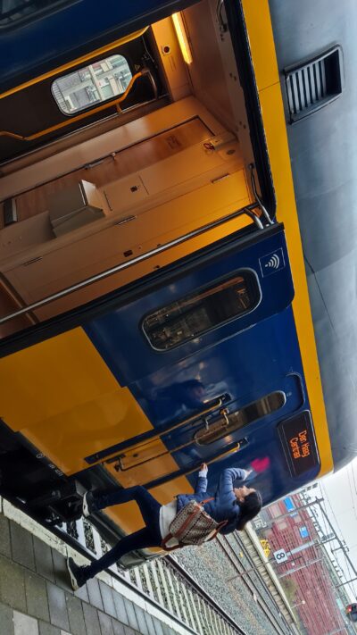 Tren intercity NS en andén (Gouda → La Haya)