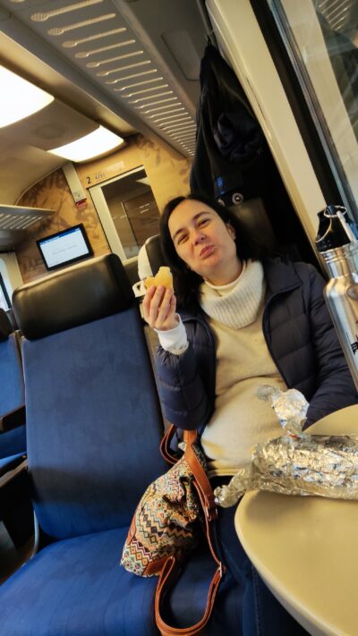 Interior tren NS rumbo a La Haya