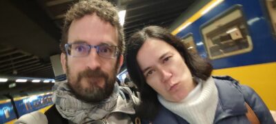 Andén con tren NS, llegada a La Haya