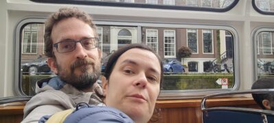 Amsterdam — vista del IJ con EYE Film Museum y A'DAM Lookout
