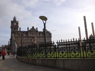 Obras del Edinburgh Trams en Princes Street