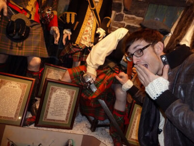 National War Museum — kilts de tartán 1715/1740